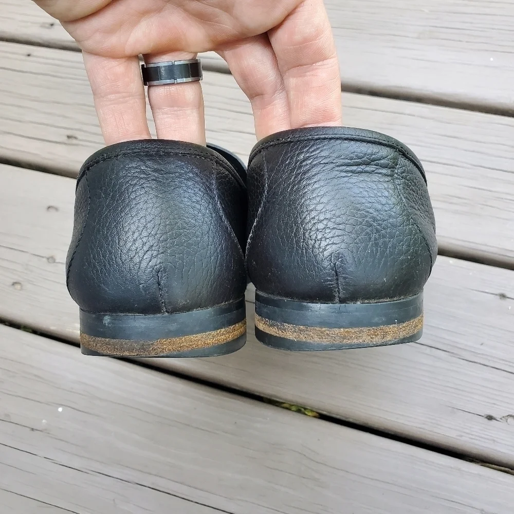 Allen Edmonds Firenze Black Leather Italian Moc‎ Toe Horsebit Vamp Saddle Loafer